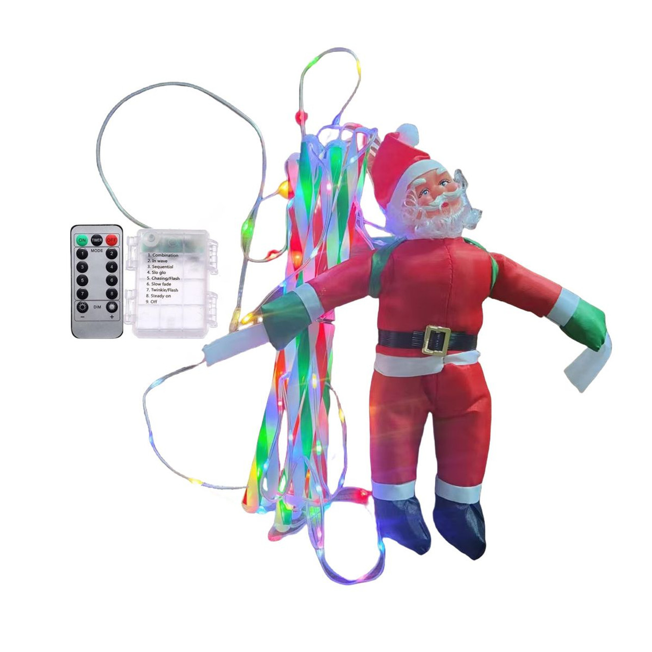 LED Ladder Lights with Climbing Santa Claus product image