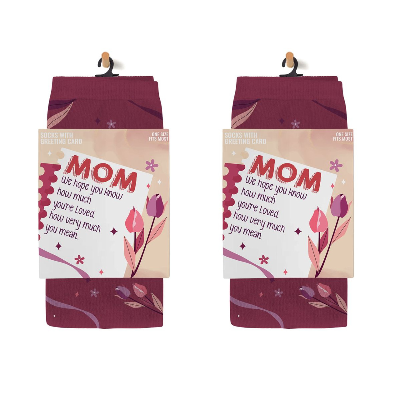 Greeting Card with Fun Crew Length Novelty Socks (2-Pack) product image