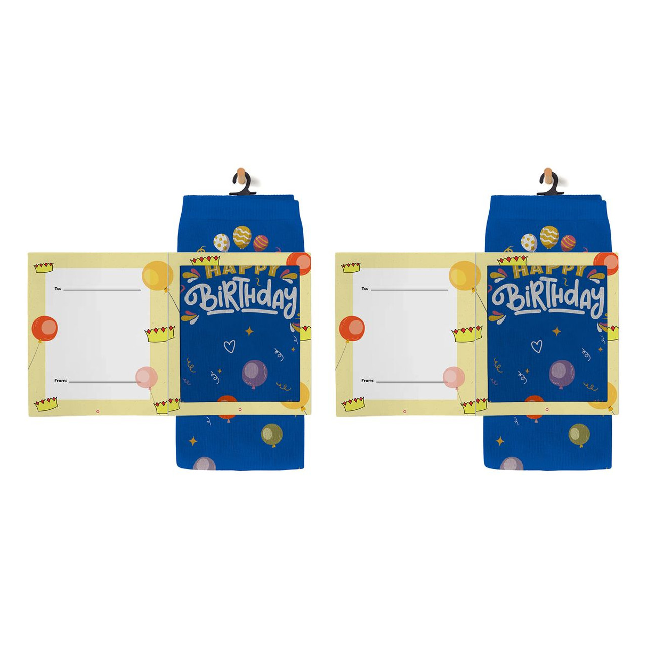Greeting Card with Fun Crew Length Novelty Socks (2-Pack) product image
