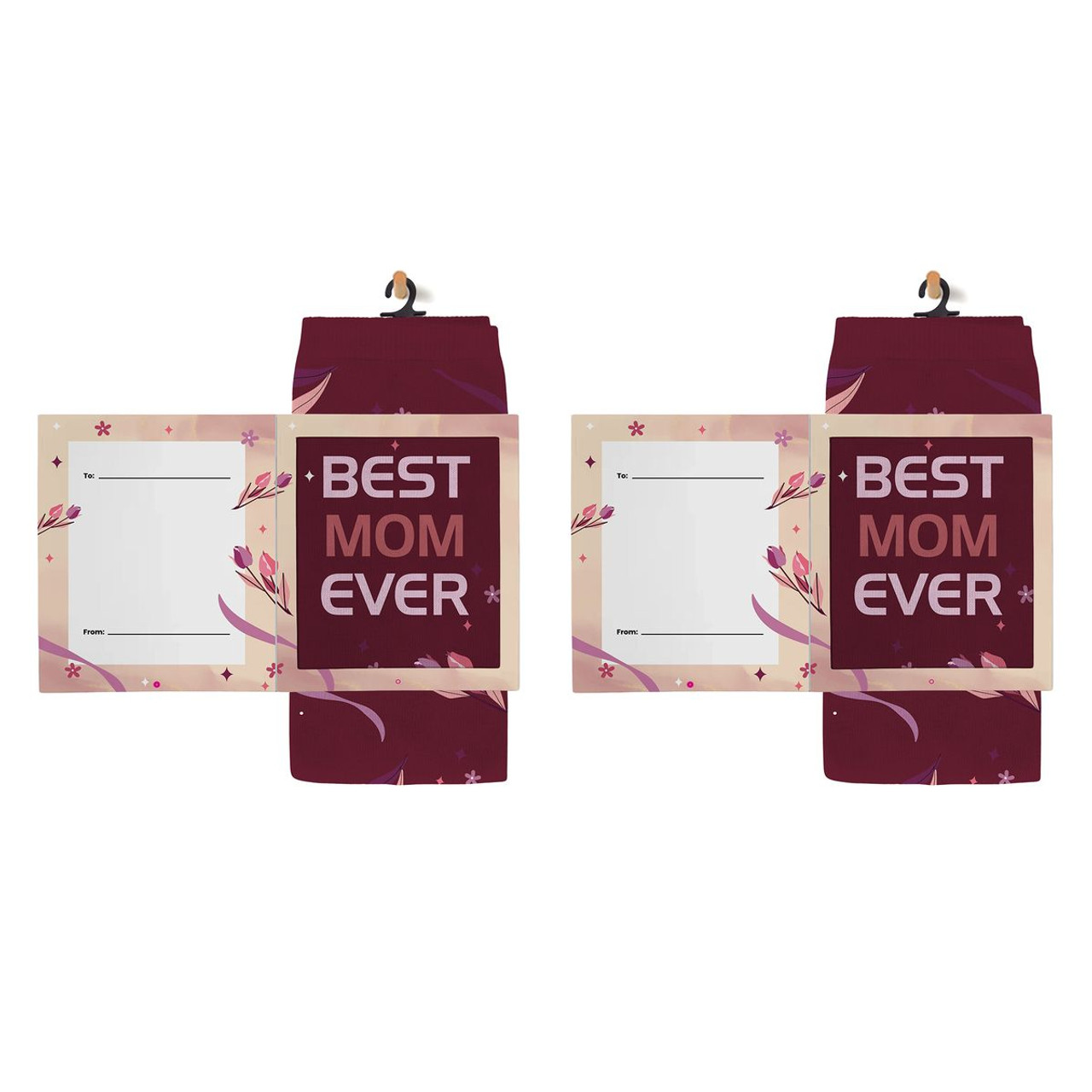Greeting Card with Fun Crew Length Novelty Socks (2-Pack) product image