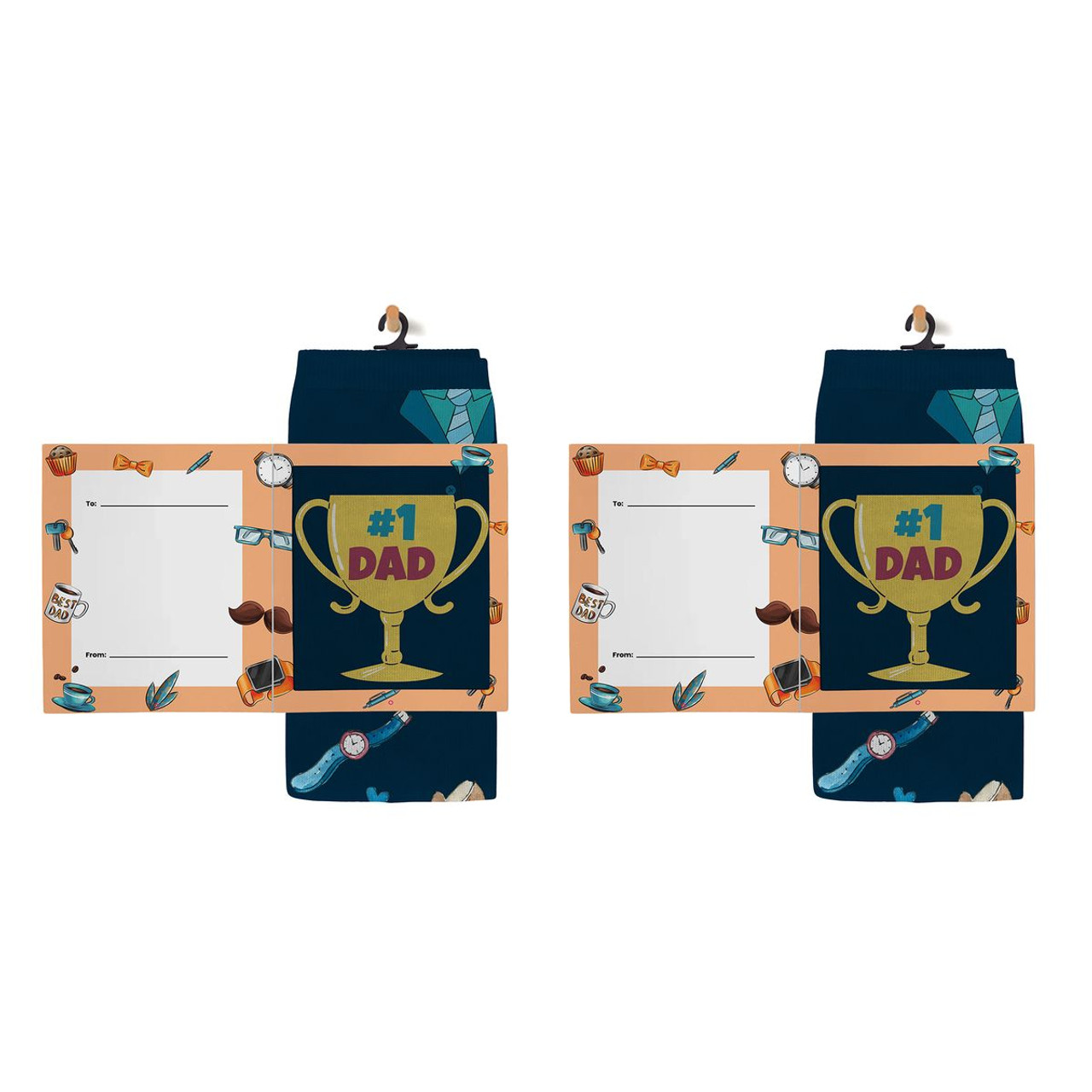 Greeting Card with Fun Crew Length Novelty Socks (2-Pack) product image