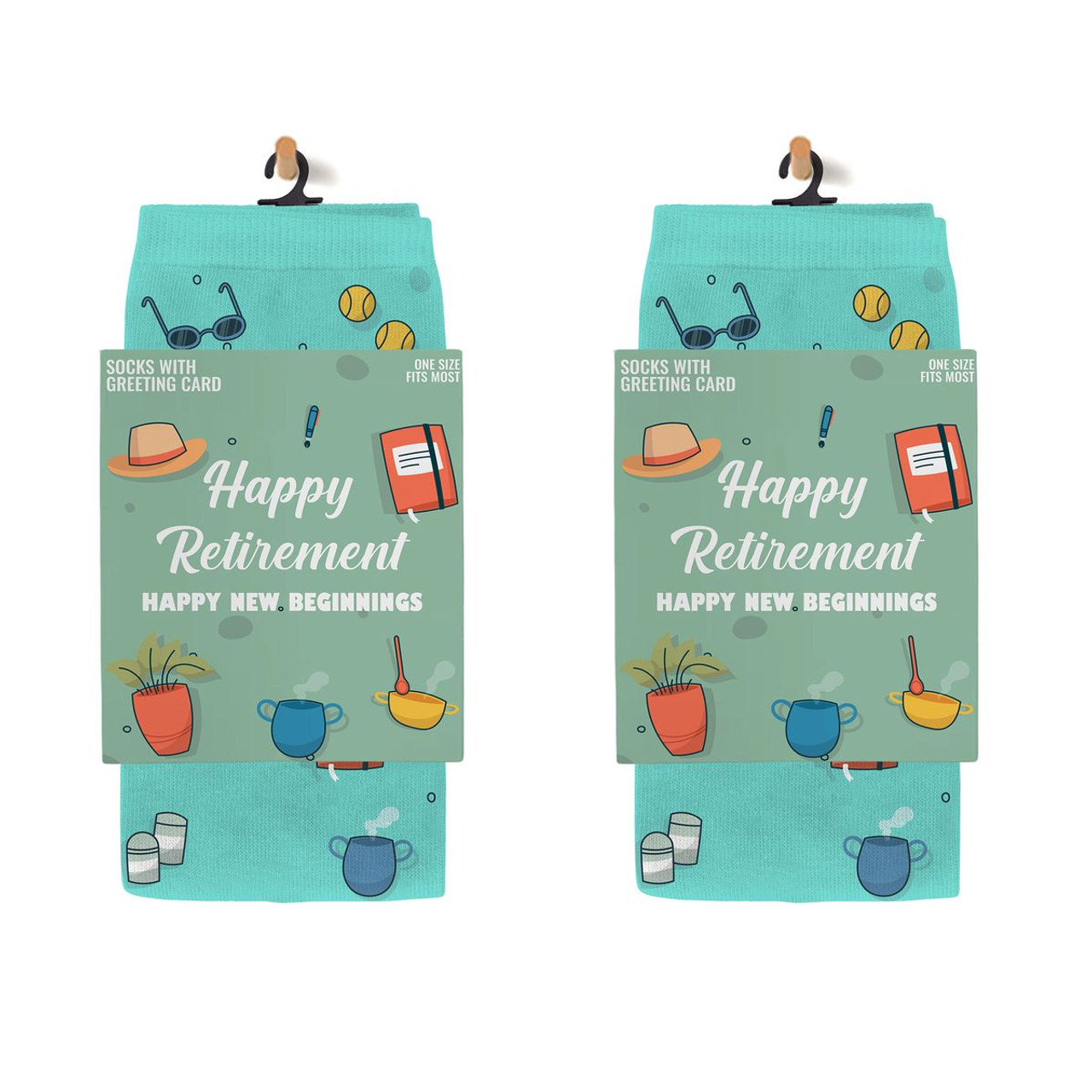 Greeting Card with Fun Crew Length Novelty Socks (2-Pack) product image
