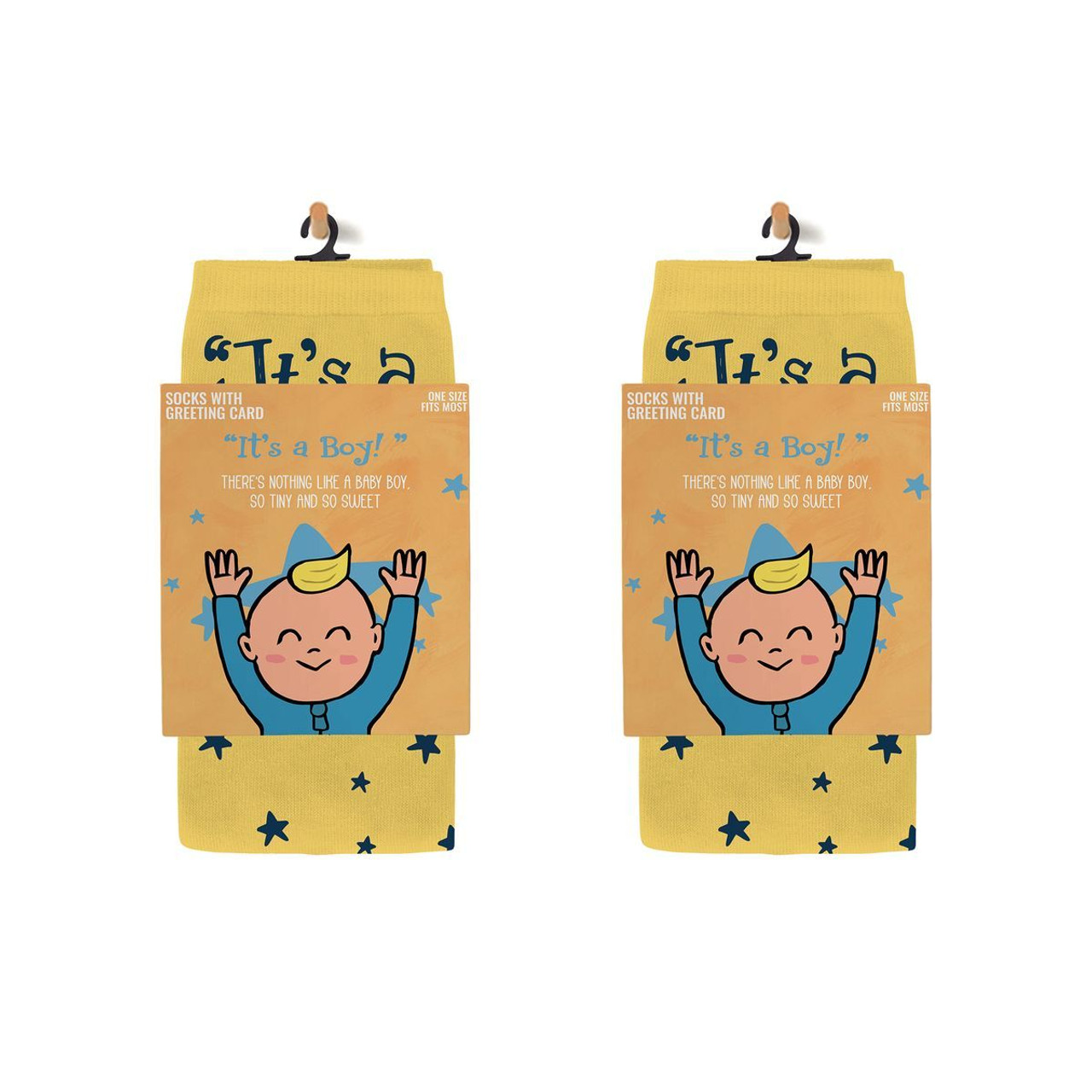 Greeting Card with Fun Crew Length Novelty Socks (2-Pack) product image