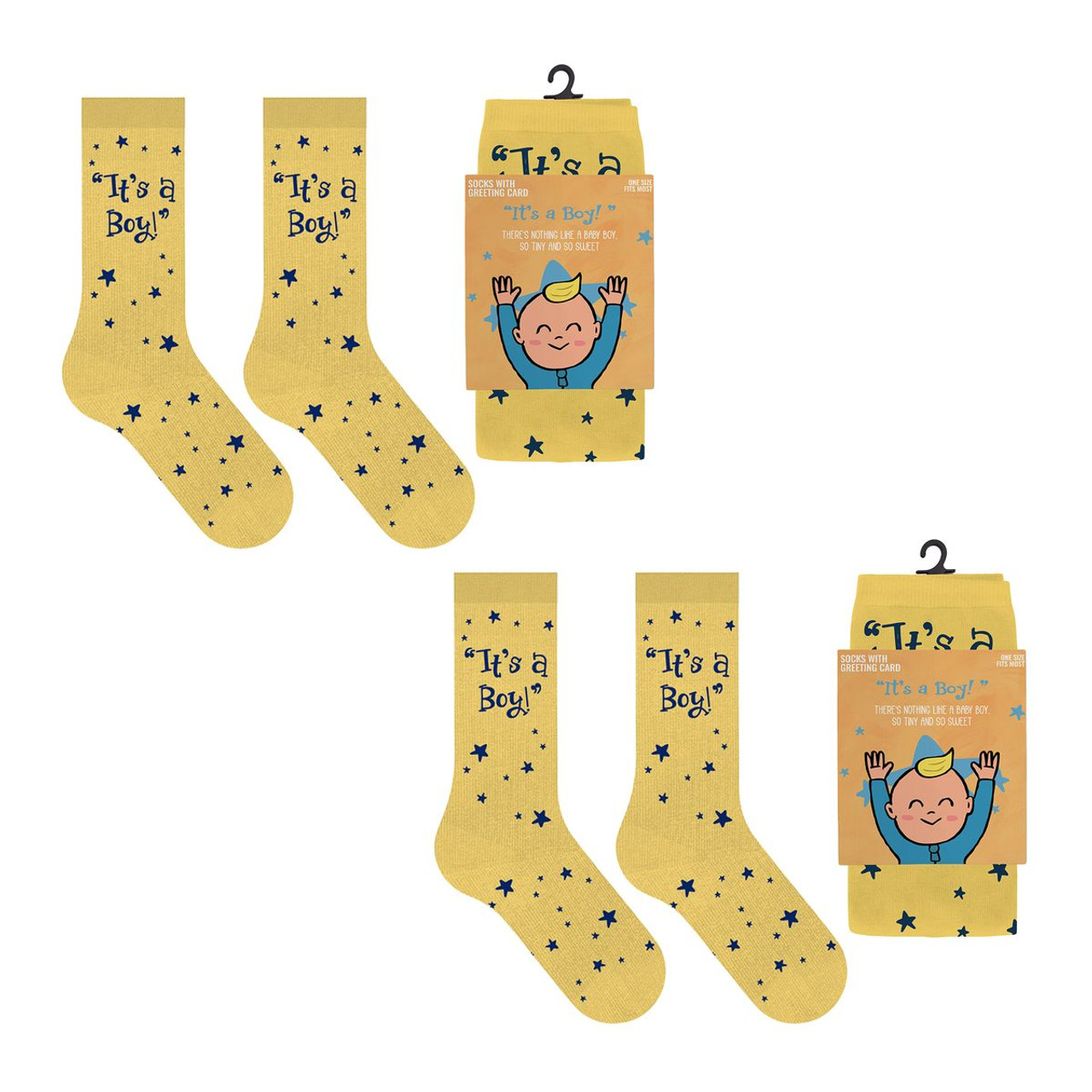 Greeting Card with Fun Crew Length Novelty Socks (2-Pack) product image