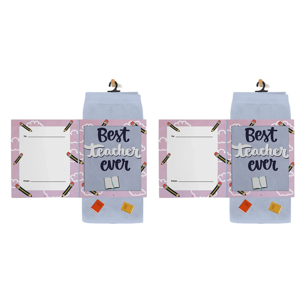 Greeting Card with Fun Crew Length Novelty Socks (2-Pack) product image