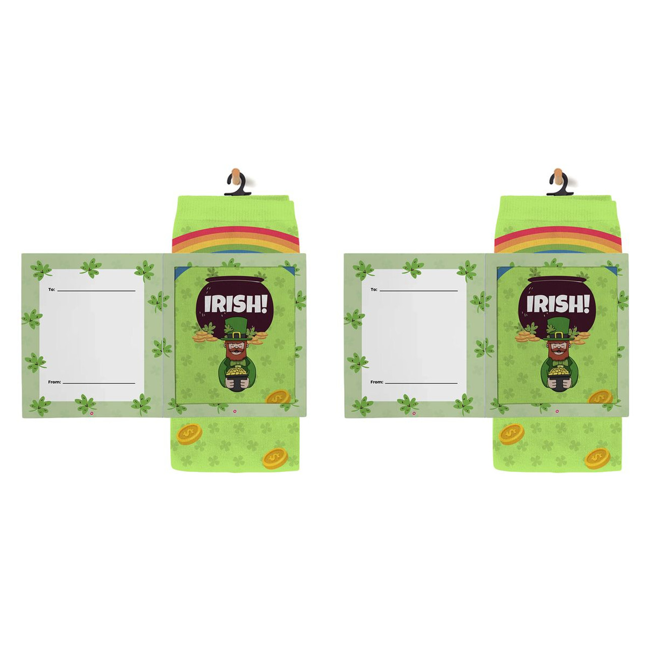 Greeting Card with Fun Crew Length Novelty Socks (2-Pack) product image