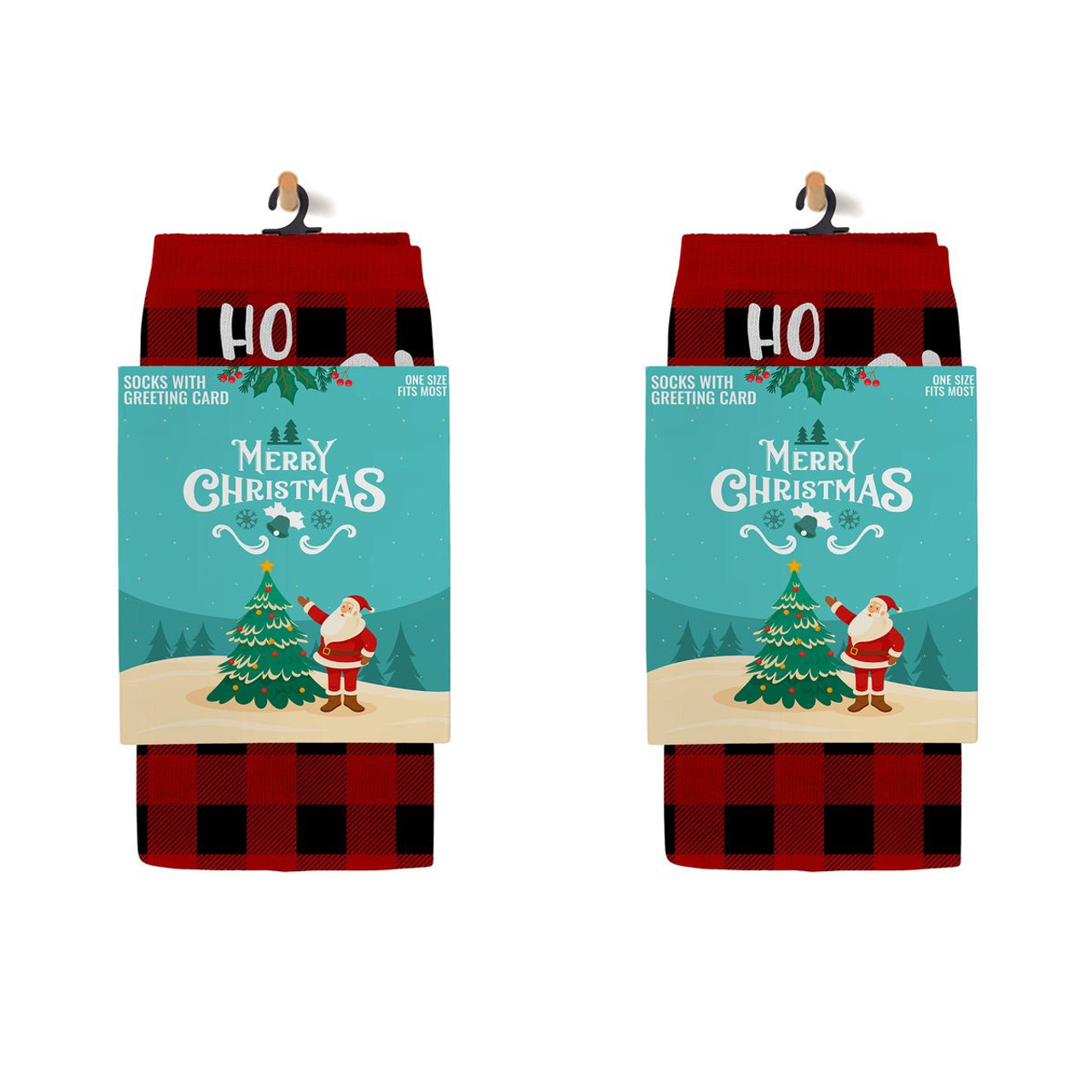 Greeting Card with Fun Crew Length Novelty Socks (2-Pack) product image