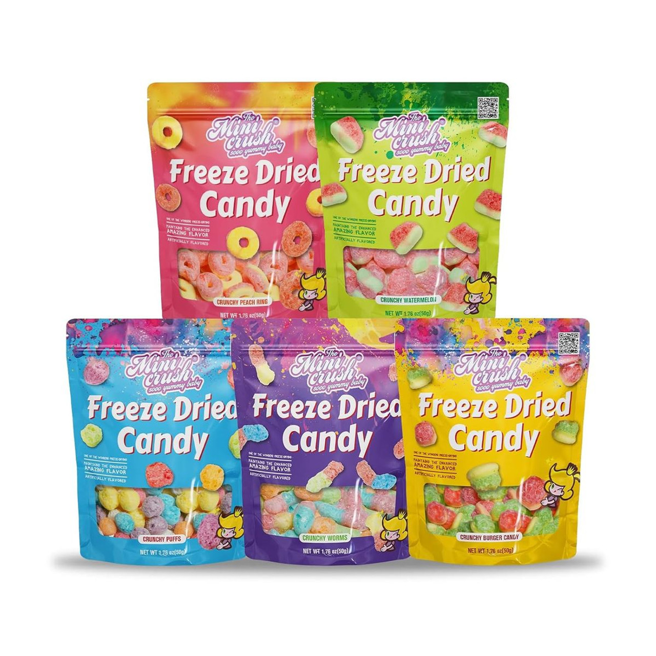 The Mini Crush Freeze Dried Candy, 1.76 oz. (5-Flavor Variety Pack) product image