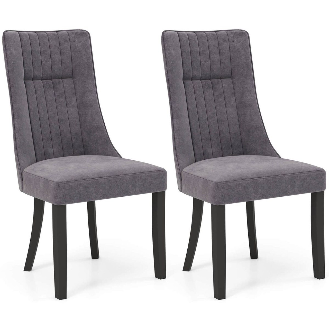 Channel Tufted Dining Chairs with High Backrest (Set of 2/4) product image