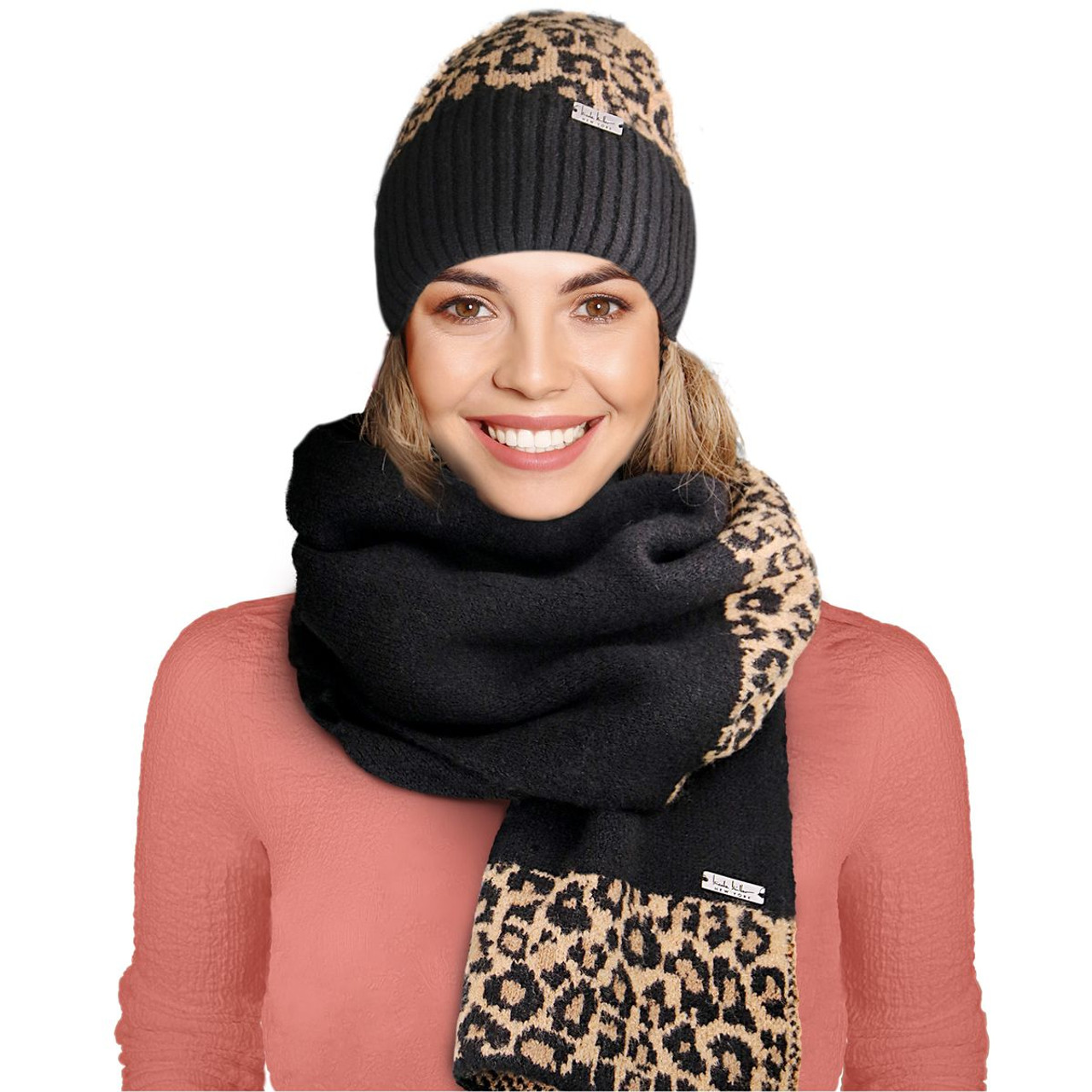 Nicole Miller New York Hanging Scarf and Beanie Set product image
