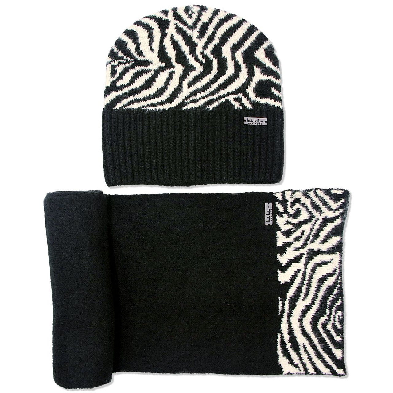 Nicole Miller New York Hanging Scarf and Beanie Set product image