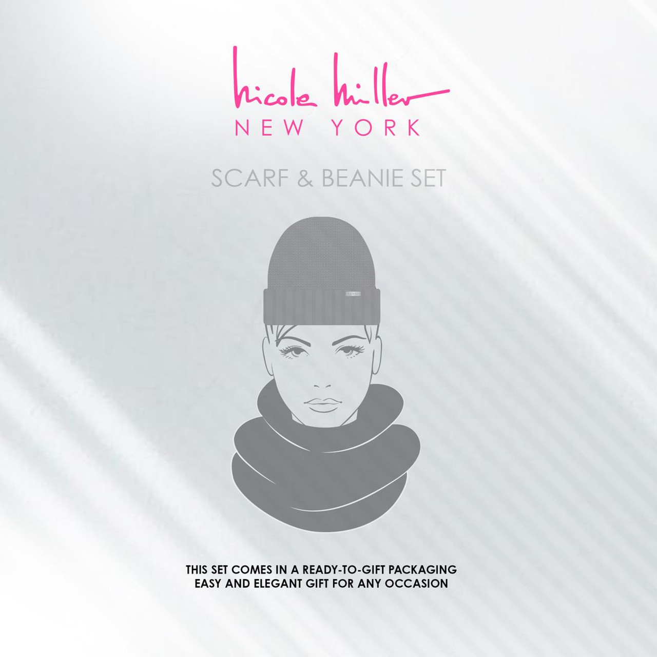 Nicole Miller New York Hanging Scarf and Beanie Set product image