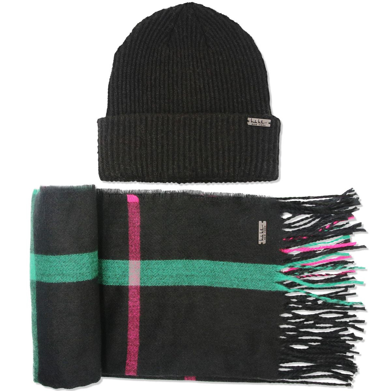 Nicole Miller New York Hanging Scarf and Beanie Set product image