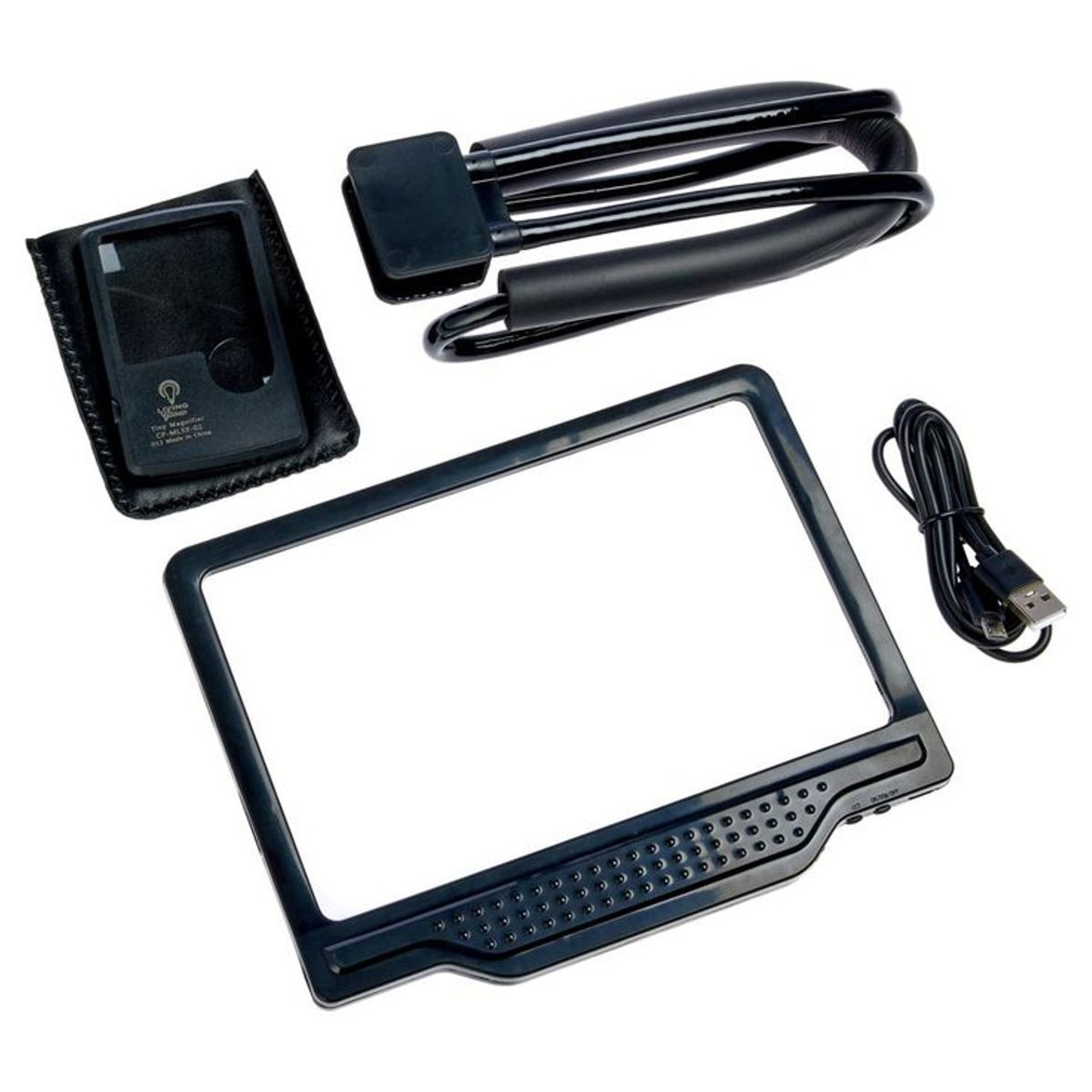 Rechargeable LED Page Magnifier with Leather Case product image