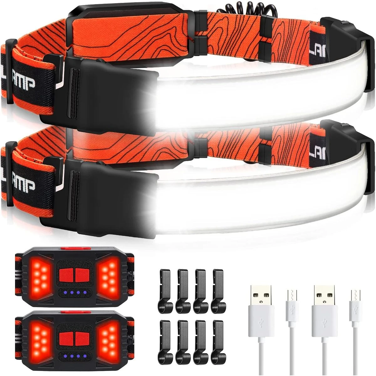 Rechargeable LED Headlamp Flashlight (2-Pack) product image