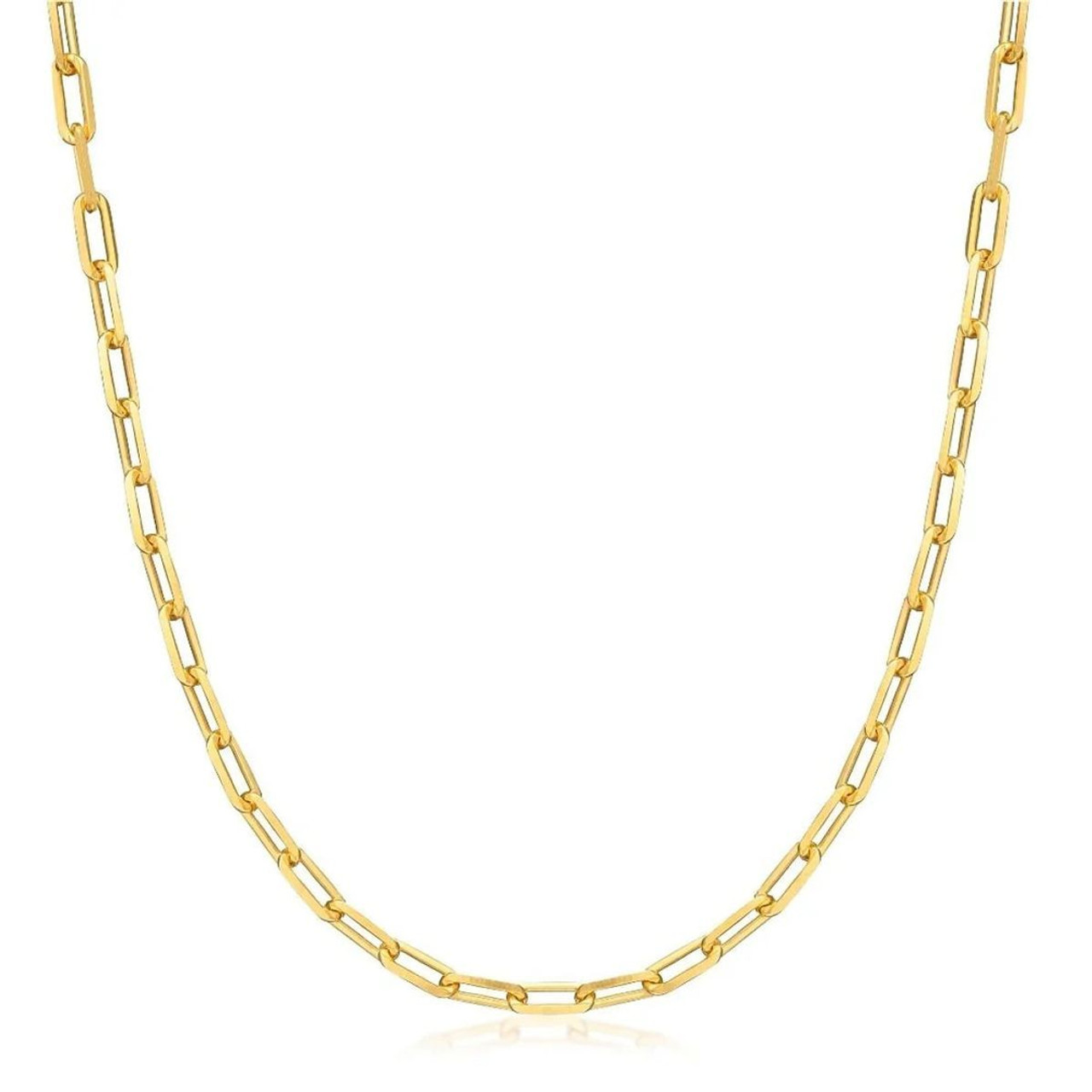 18/20/24-Inch 18K Gold Paperclip Link Chain Necklace product image