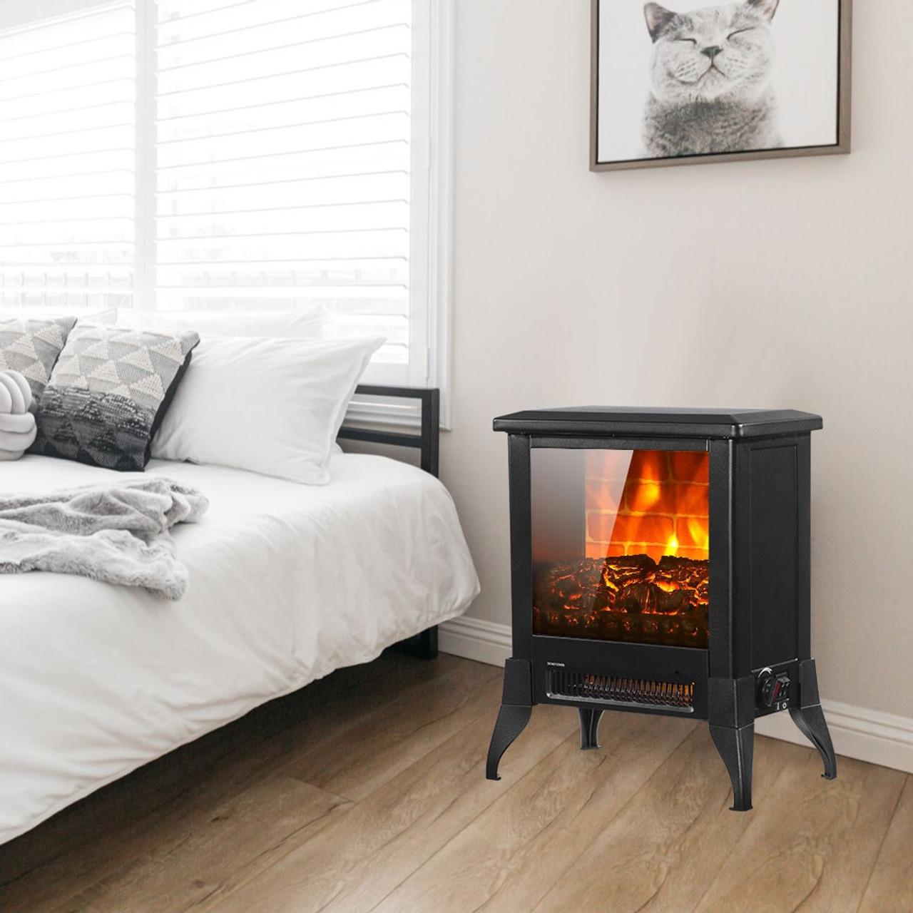 14" 1400W Electric Freestanding Fireplace  product image