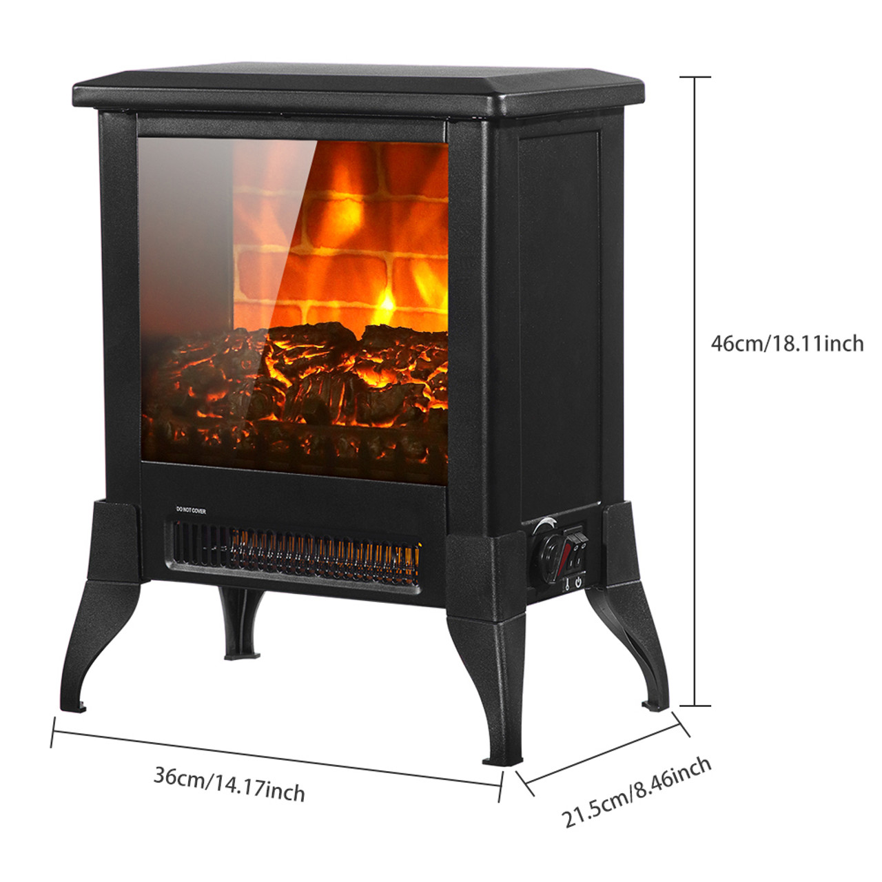 14" 1400W Electric Freestanding Fireplace  product image
