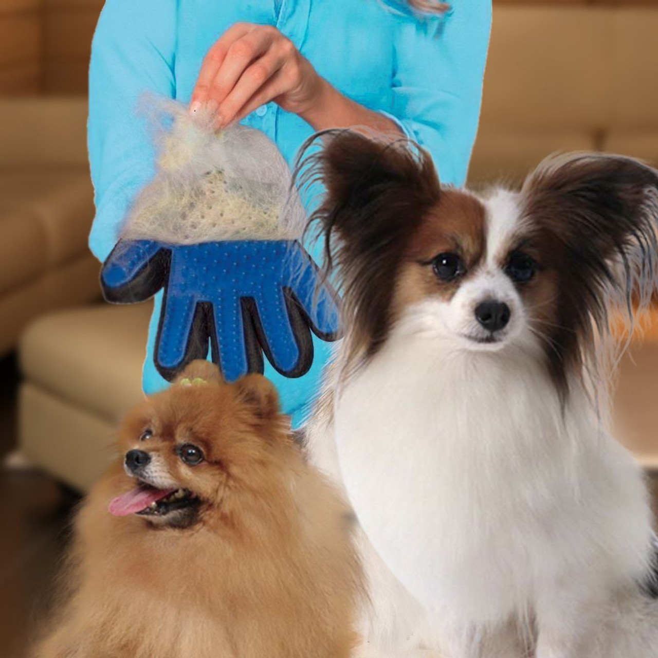 Pet Deshedding Massaging Brush Glove (2-Pack) product image