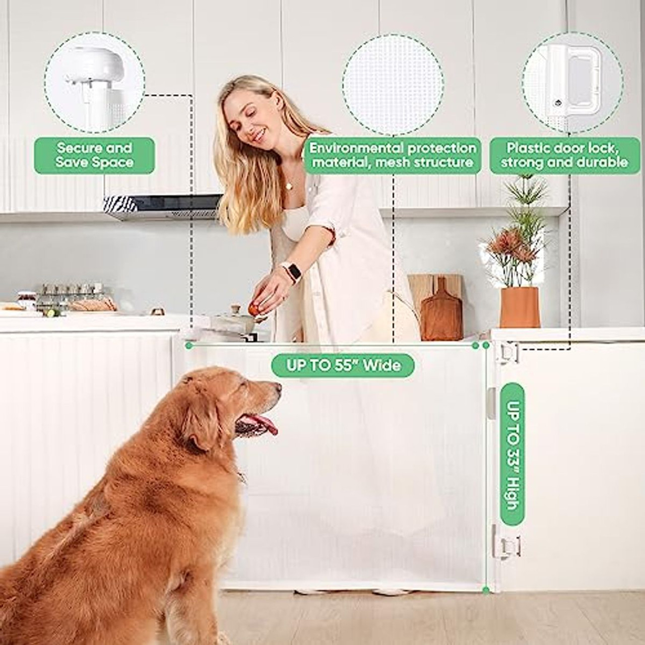 Likzest Retractable Mesh Baby and Pet Gate product image