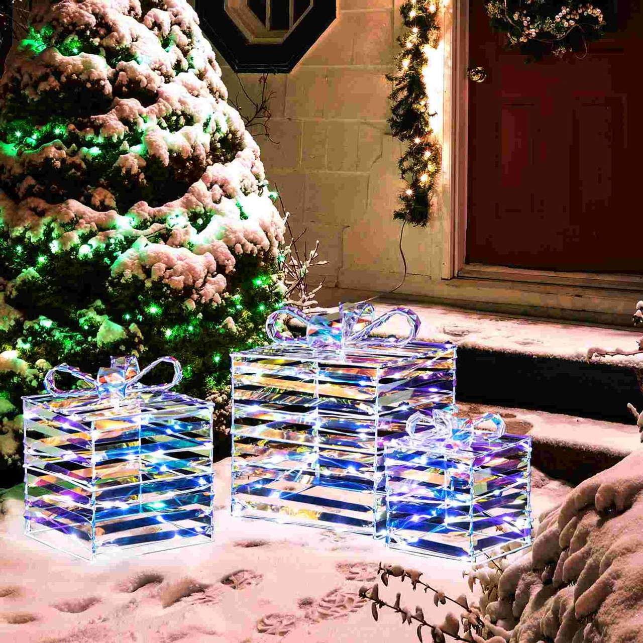 Set of 3 Pre-Lit Christmas Lighted Gift Boxes product image