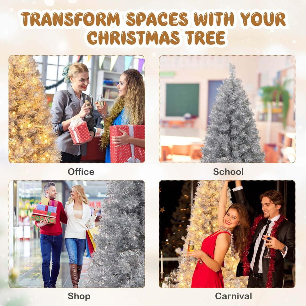 Artificial  Christmas Tree  with Warm White LED Lights product image