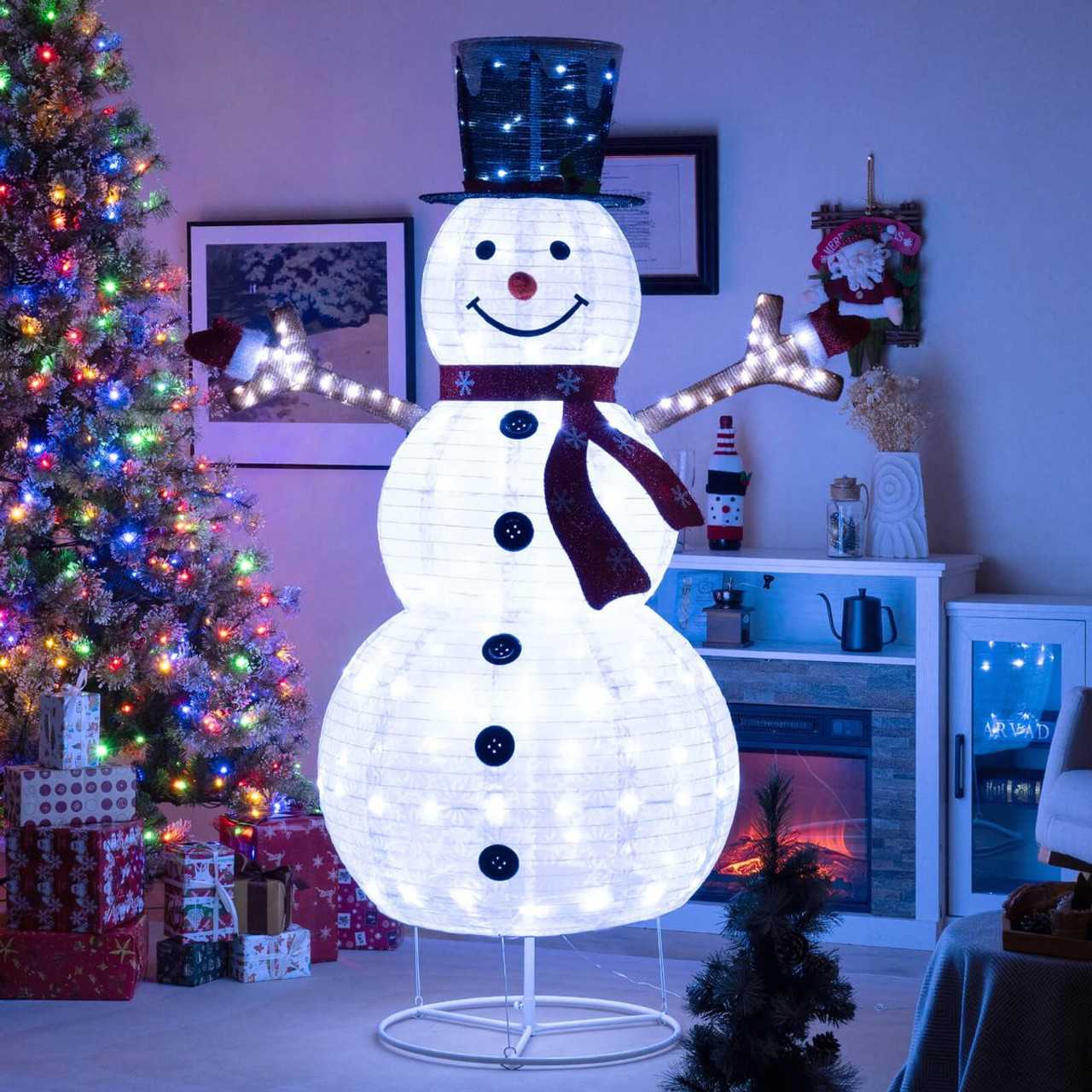 6ft Lighted Pop-Up Christmas Snowman with  Hat and Scarf product image 6ft Lighted Pop-Up Christmas Snowman with  Hat and Scarf product image