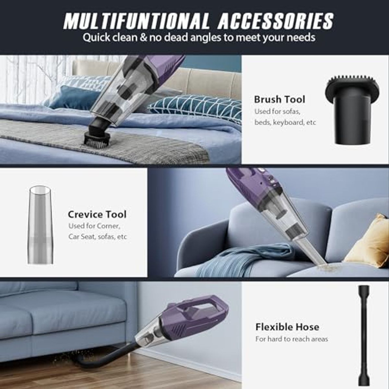 Rechargeable Handheld Wireless Vacuum with HEPA Filter product image