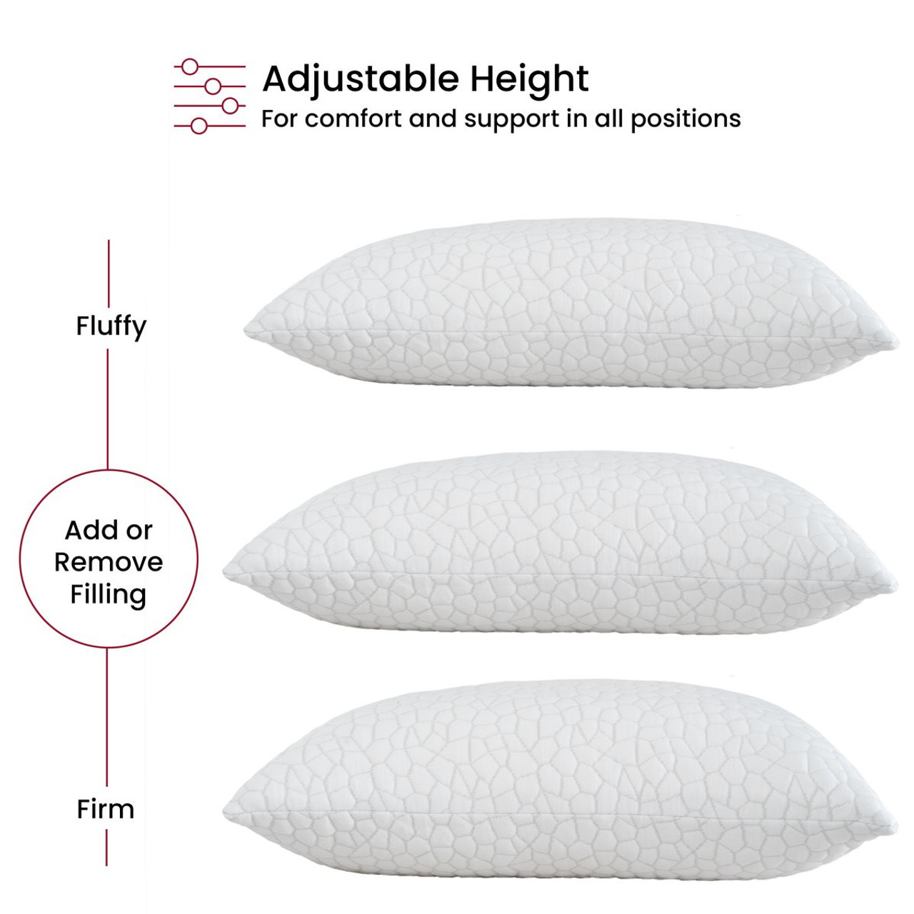 Shredded Memory Foam Bed Pillow (2-Pack) product image