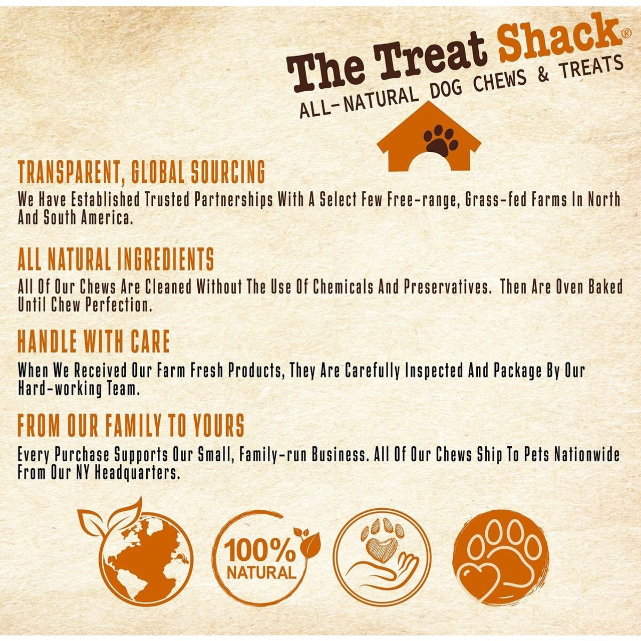 6-Inch Beef Crunchy Rolls Dog Treats by The Treat Shack product image