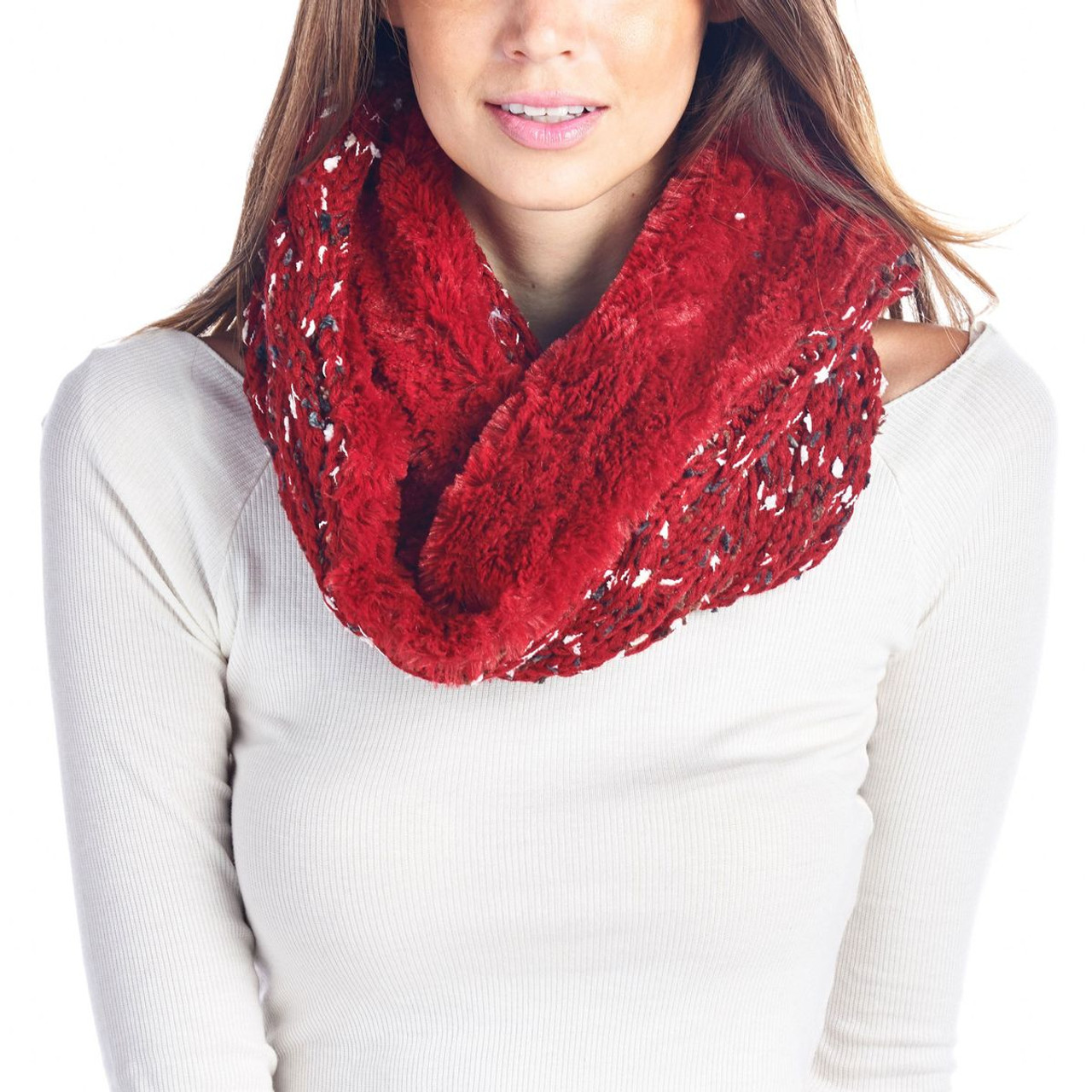 Plush Knit Reversible Infinity Scarf product image