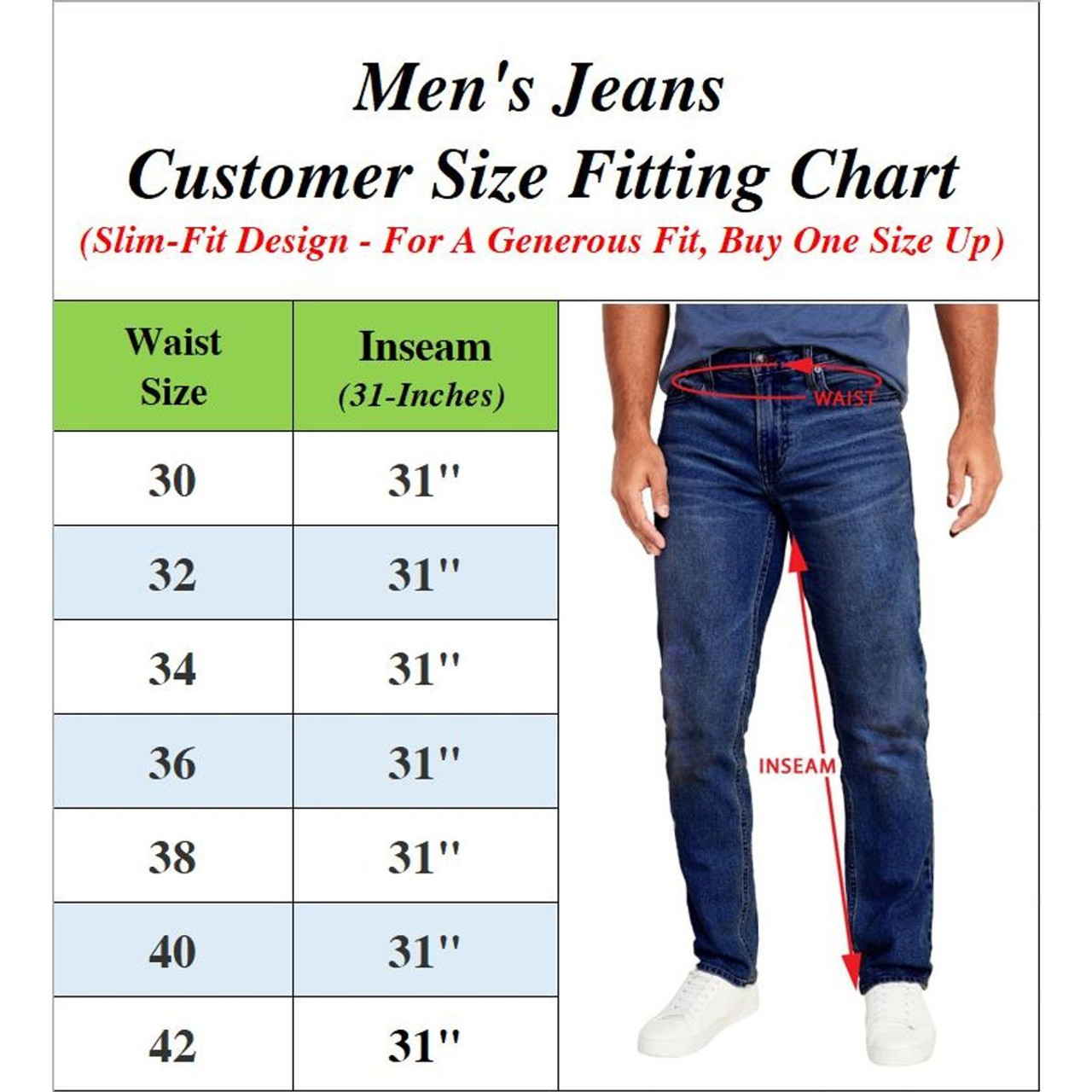 Men's Flex-Stretch Slim Straight Jeans with 31-Inch Inseam (1 or 2-Pair) product image