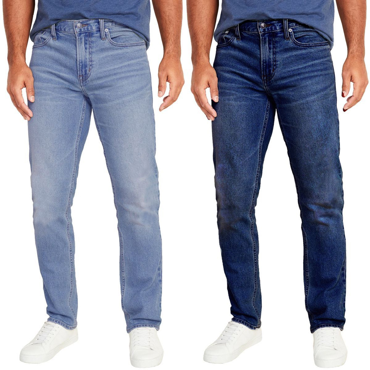 Men's Flex-Stretch Slim Straight Jeans with 31-Inch Inseam (1 or 2-Pair) product image