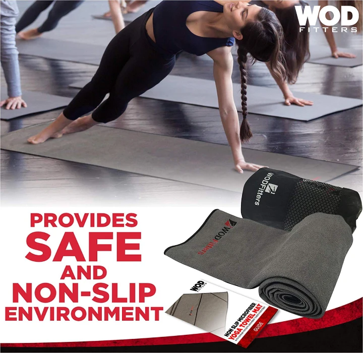 Non Slip Microfiber Yoga Towel Mat with Corner Pocket product image