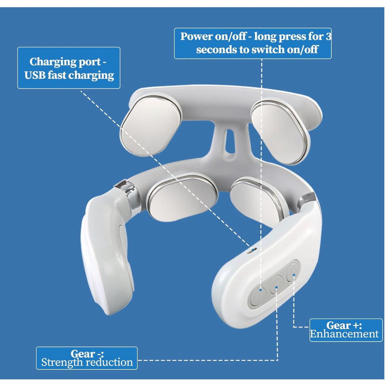 Cordless Portable Electric Neck Pulse Massager product image