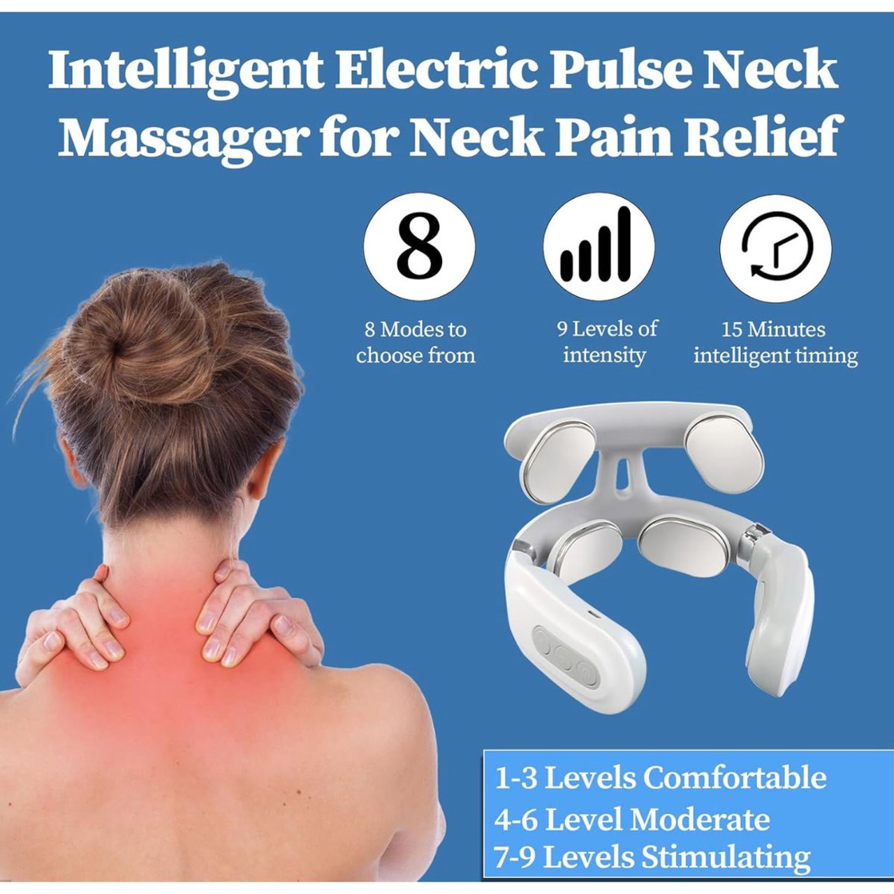 Cordless Portable Electric Neck Pulse Massager product image