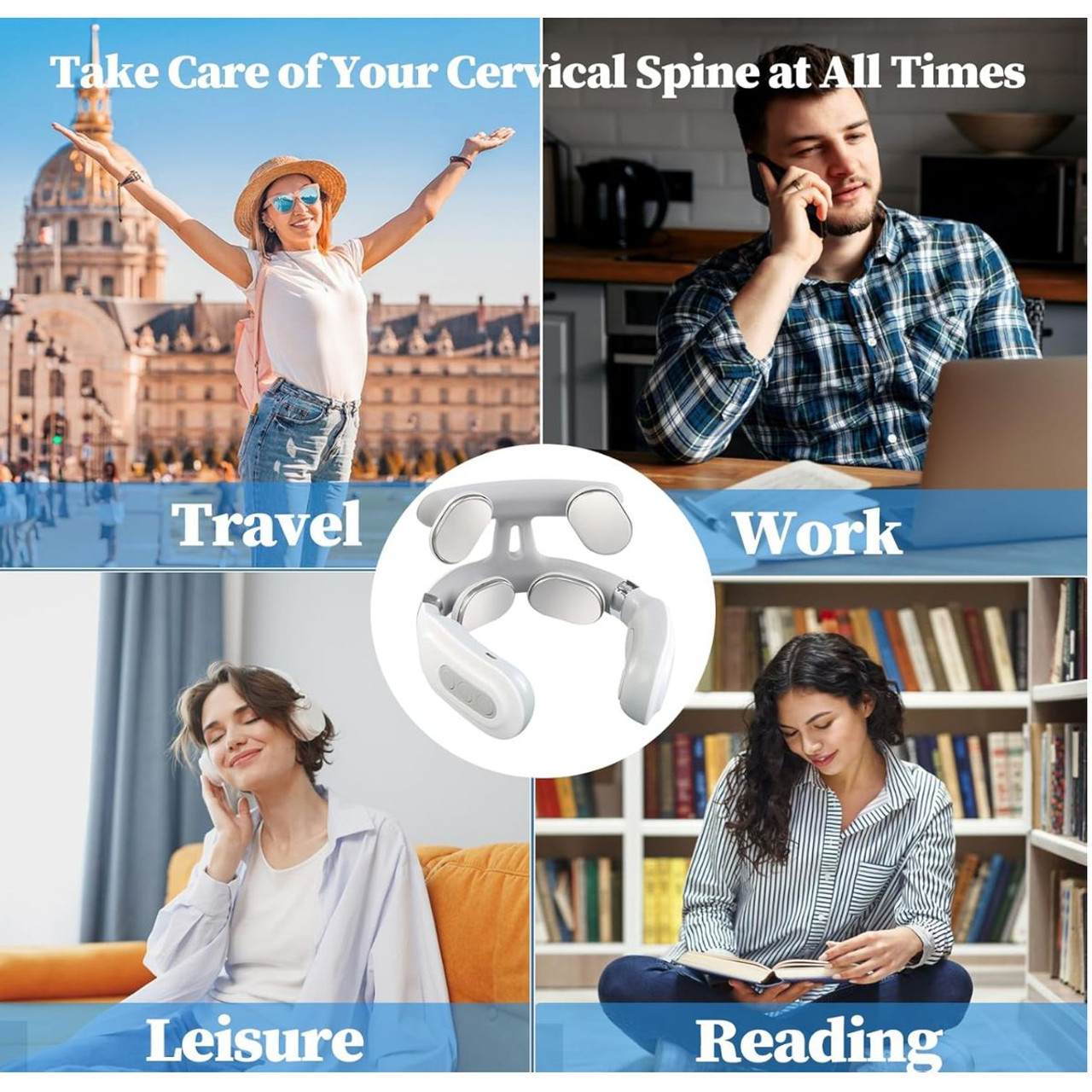 Cordless Portable Electric Neck Pulse Massager product image