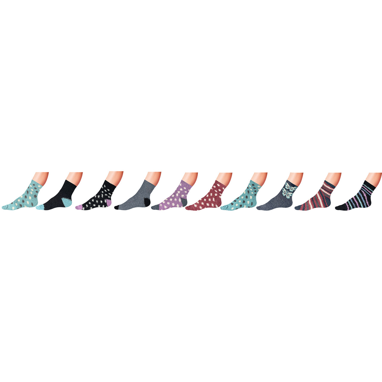 Women's Ultra-Plush Cozy Crew Socks (5- to 20-Pairs) product image