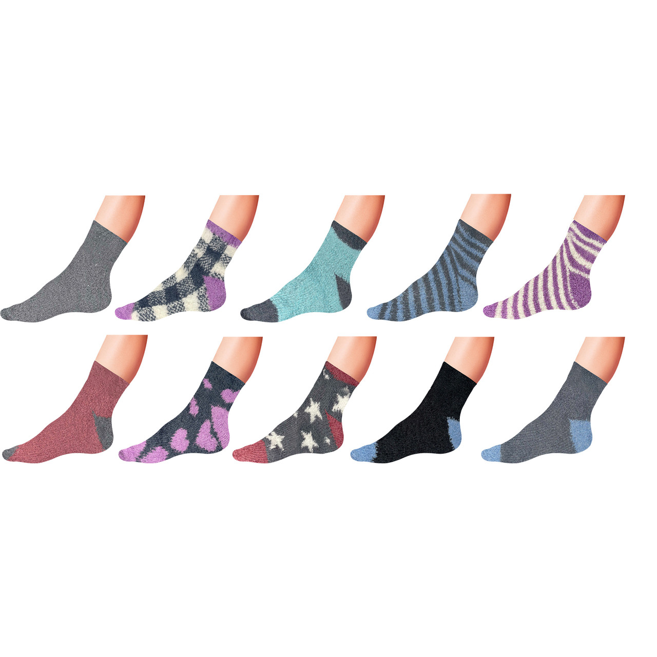 Women's Ultra-Plush Cozy Crew Socks (5- to 20-Pairs) product image