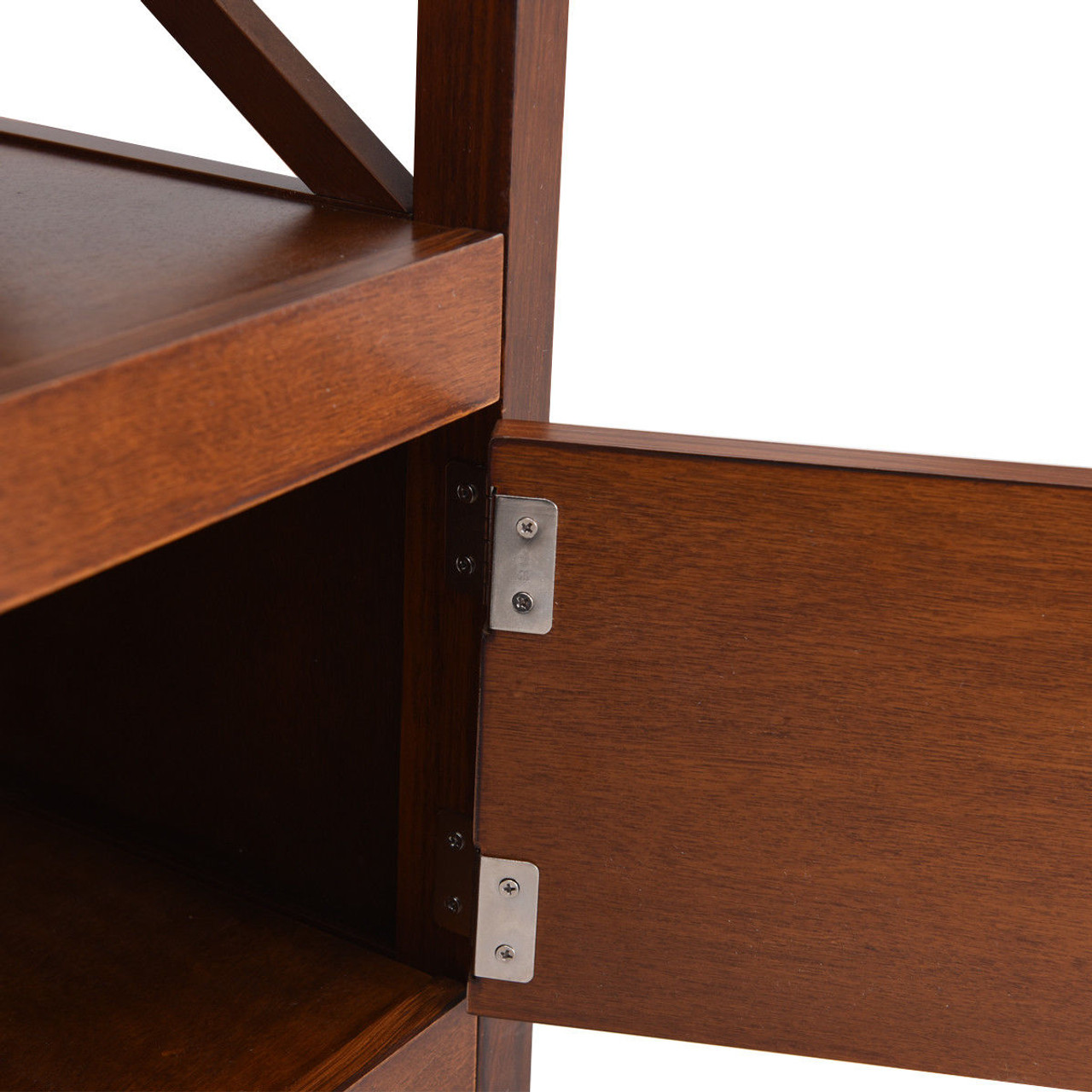 44" TV Stand Console with Wooden Storage Shelf product image