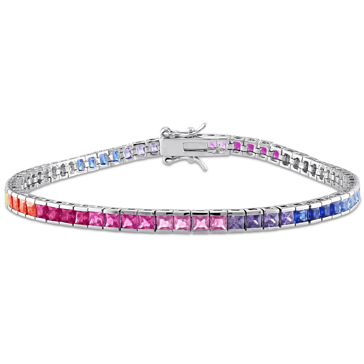 Multi-Color Cubic Zirconia Silver Bracelet product image