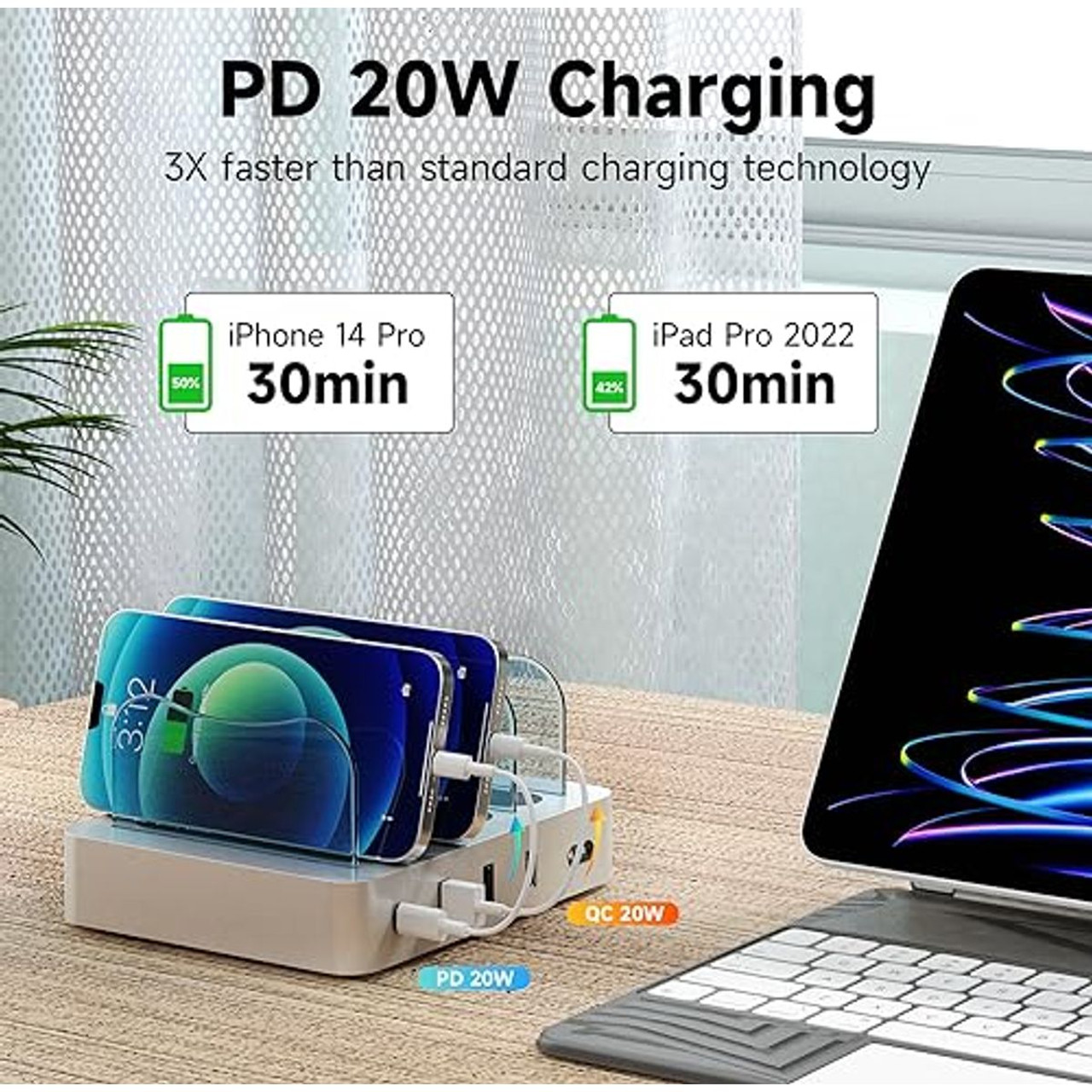 VIMC 4-Port USB Fast Charging Dock Station product image