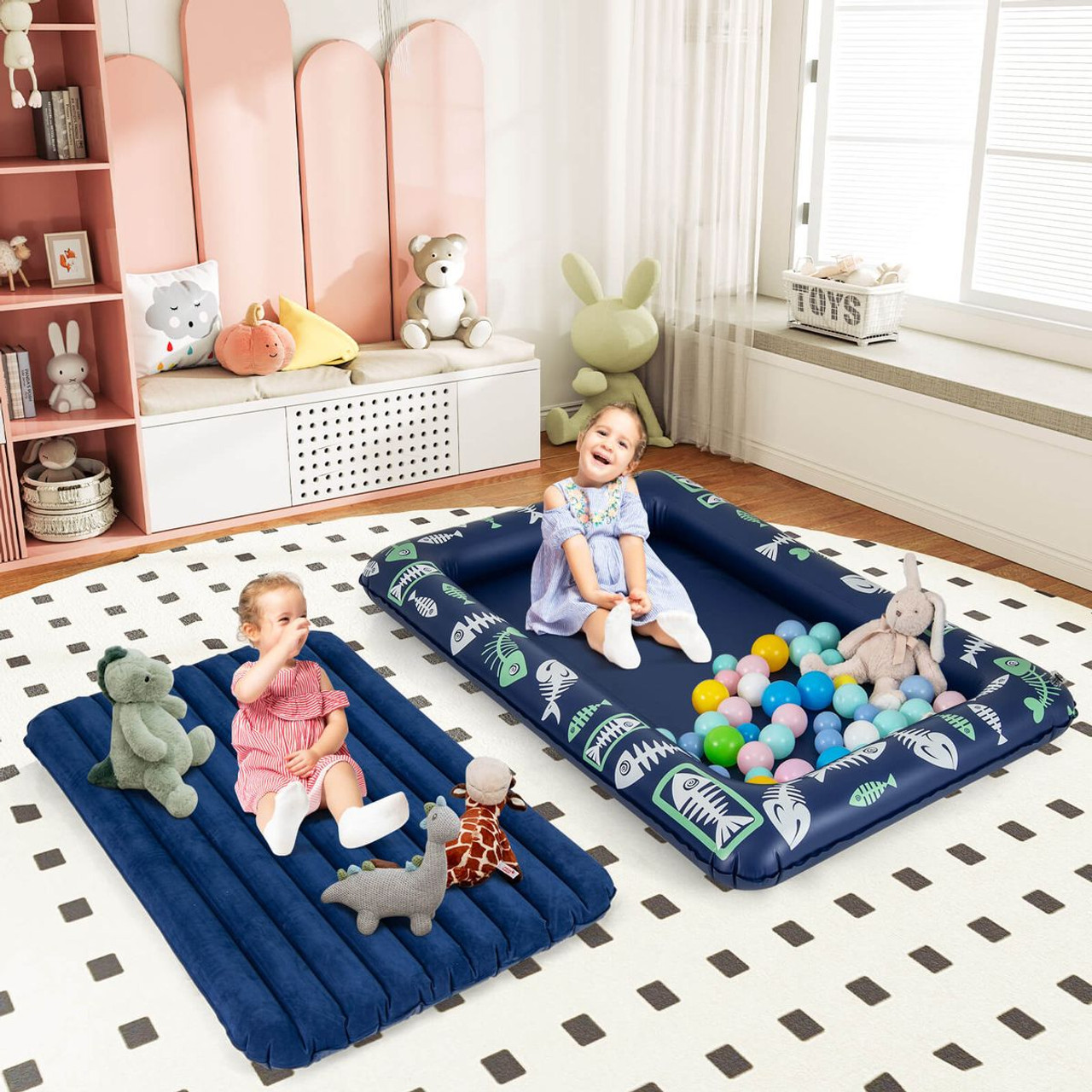 Inflatable Toddler Travel Bed with Electric Pump & Raised Bed Rails product image