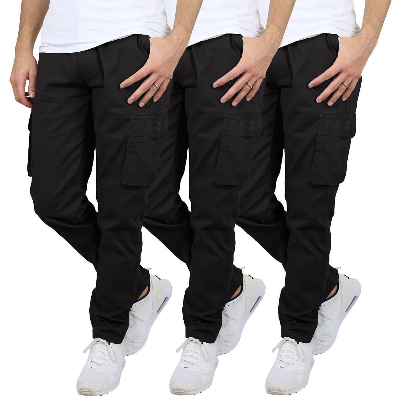 Men's Flex-Stretch Cotton Cargo Pants (1 to 3-Pack) product image