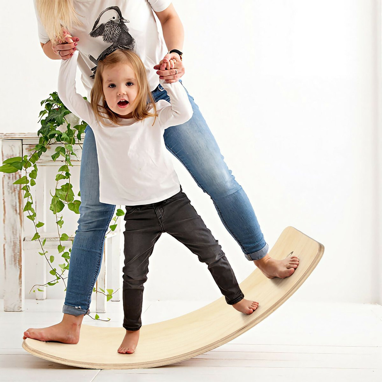 Kids' Wooden Wobble Balance Board product image