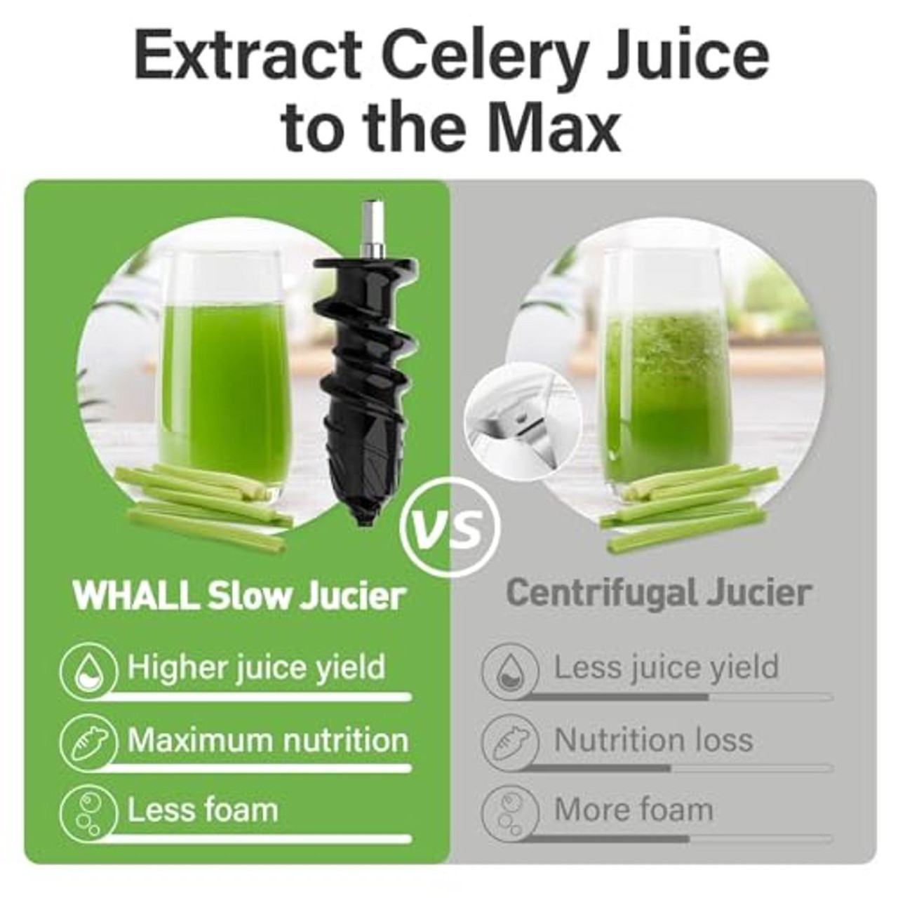 WHALL Professional Slow Juicer Machine product image