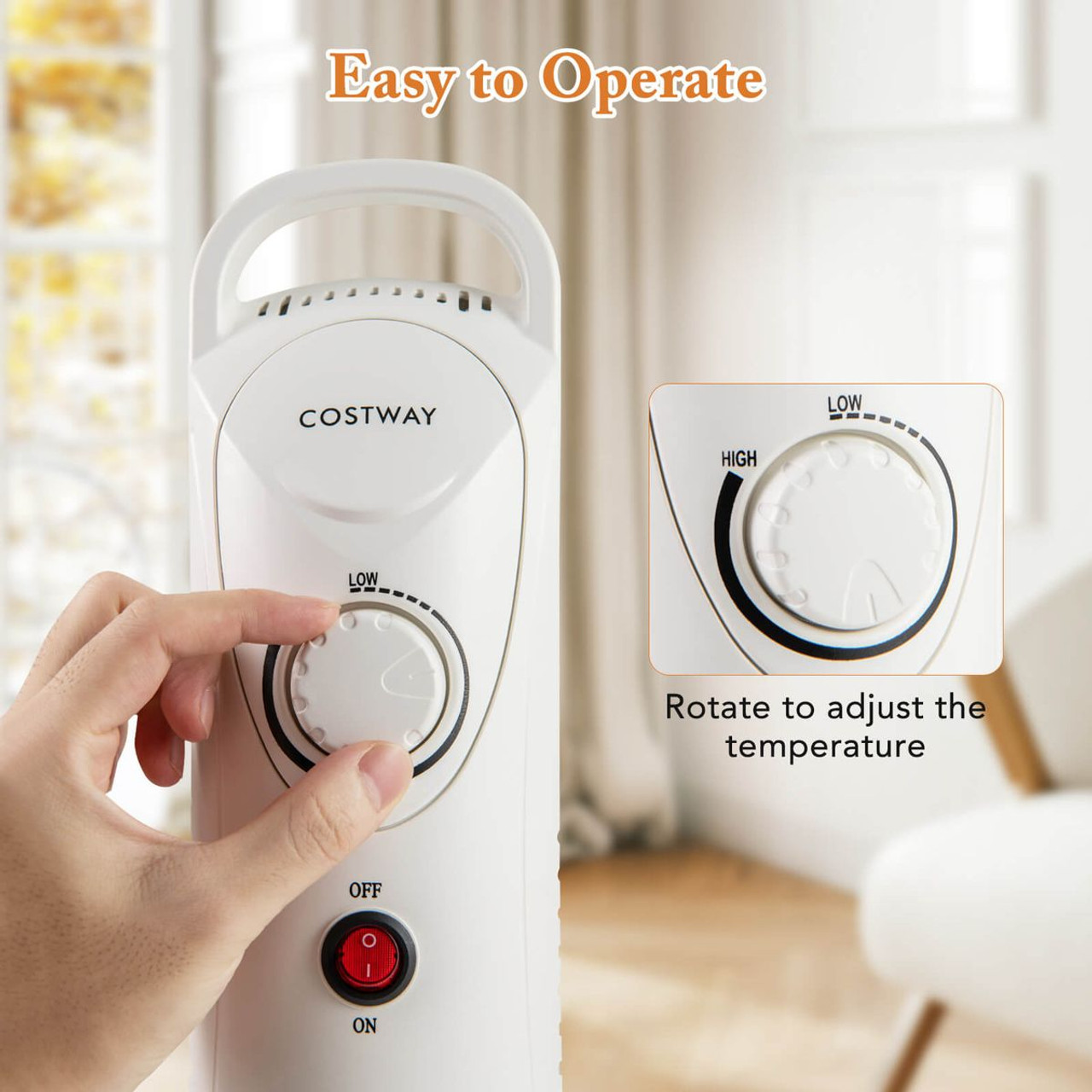 700W Portable Oil Heater with Adjustable Thermostat  product image