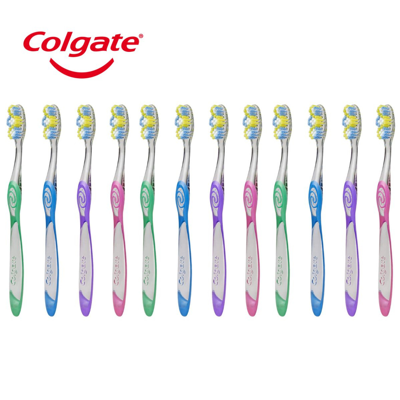 Colgate Twister Soft Toothbrush with Tongue Cleaner (12-Pack) product image