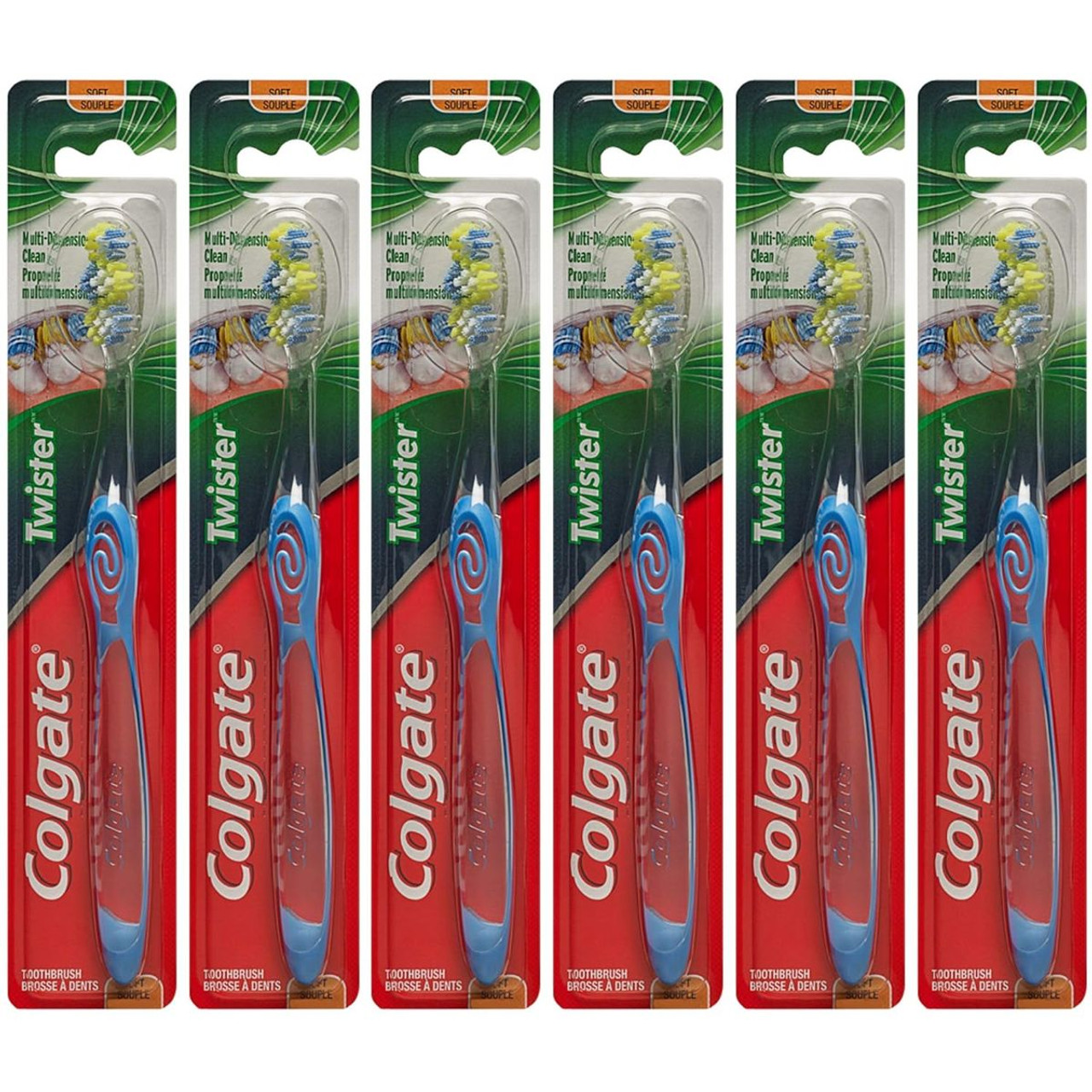 Colgate Twister Soft Toothbrush with Tongue Cleaner (12-Pack) product image