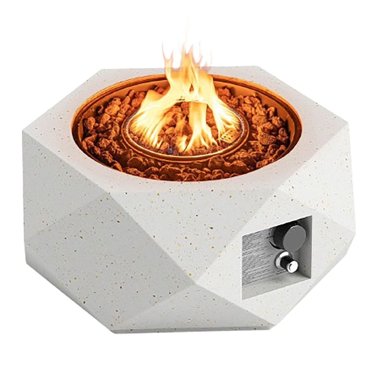 28-Inch Hexagon Terrazzo Propane Fire Pit product image